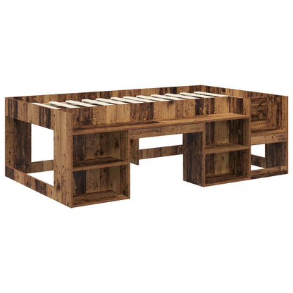 Kids'Bed Frame with Storage Old Wood 80 x 200 cm