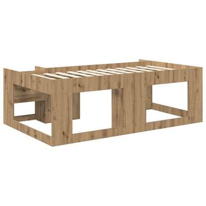 Kids'Bed Frame with Storage Artisan Oak 80 x 200 cm