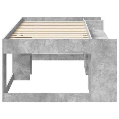 Kids'Bed Frame with Storage Concrete Grey 90 x 200 cm