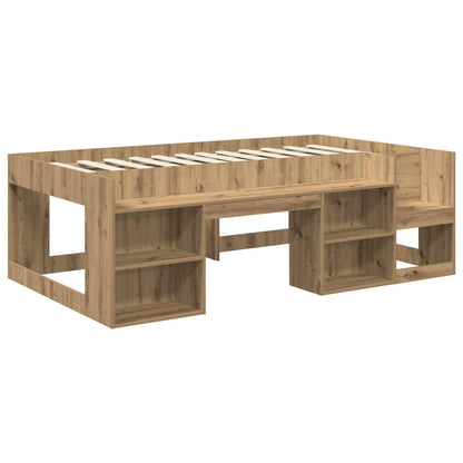Kids'Bed Frame with Storage Artisan Oak 90 x 200 cm