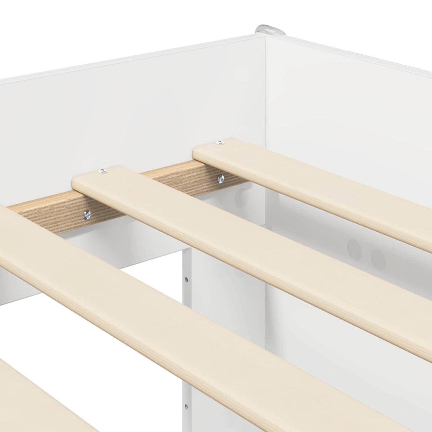 Kids'Bed Frame with Storage White 98.5 x 200 cm