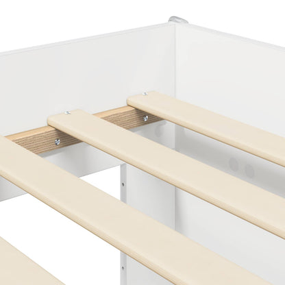 Kids'Bed Frame with Storage White 98.5 x 200 cm