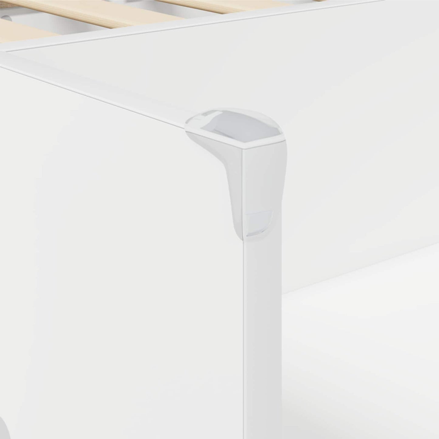 Kids'Bed Frame with Storage White 98.5 x 200 cm