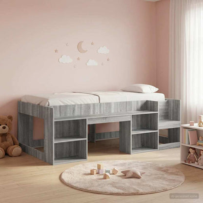 Kids'Bed Frame with Storage Grey Sonoma 98.5 x 200 cm