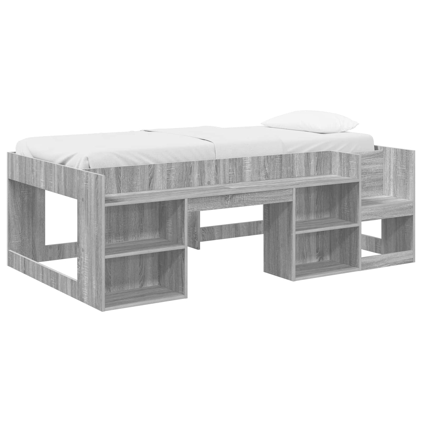 Kids'Bed Frame with Storage Grey Sonoma 98.5 x 200 cm