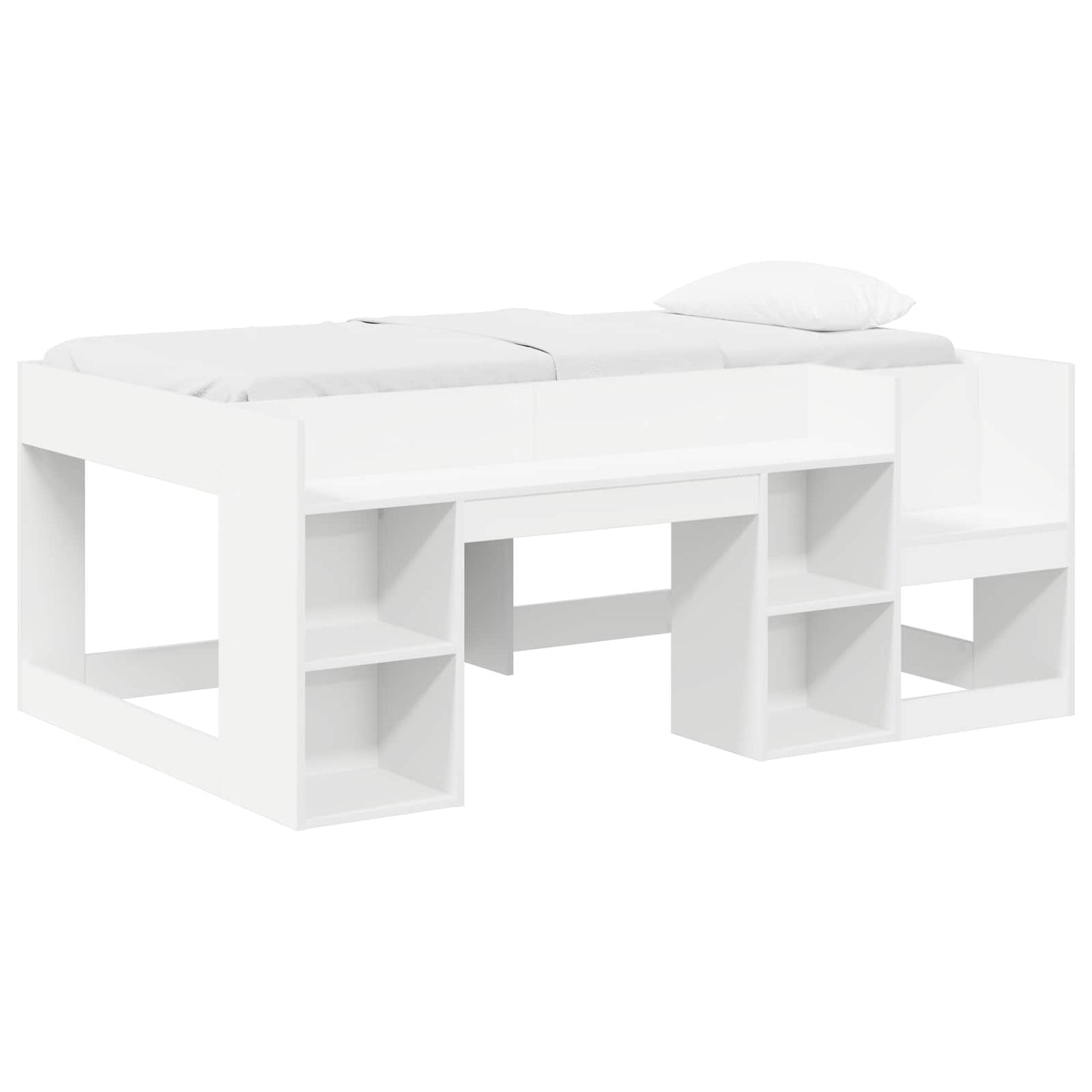 Kids'Bed Frame with Storage White 80 x 160 cm Engineered Wood