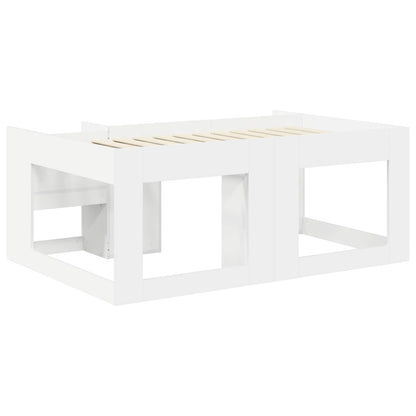 Kids'Bed Frame with Storage White 80 x 160 cm Engineered Wood