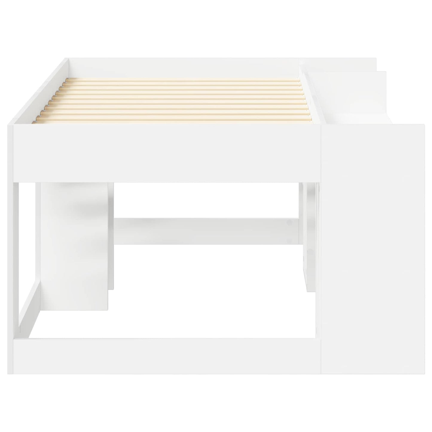 Kids'Bed Frame with Storage White 80 x 160 cm Engineered Wood