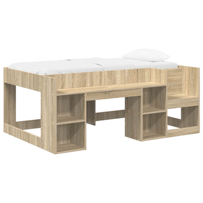 Kids'Bed Frame with Storage Sonoma Oak 80 x 160 cm