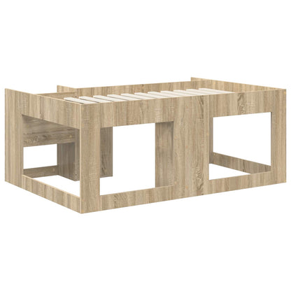 Kids'Bed Frame with Storage Sonoma Oak 80 x 160 cm