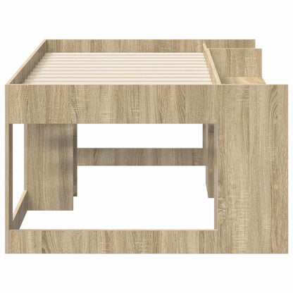 Kids'Bed Frame with Storage Sonoma Oak 80 x 160 cm