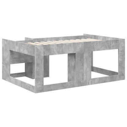 Kids'Bed Frame with Storage Concrete Grey 80 x 160 cm