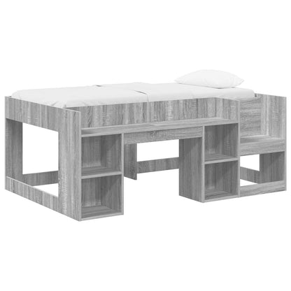 Kids'Bed Frame with Storage Grey Sonoma 80 x 160 cm