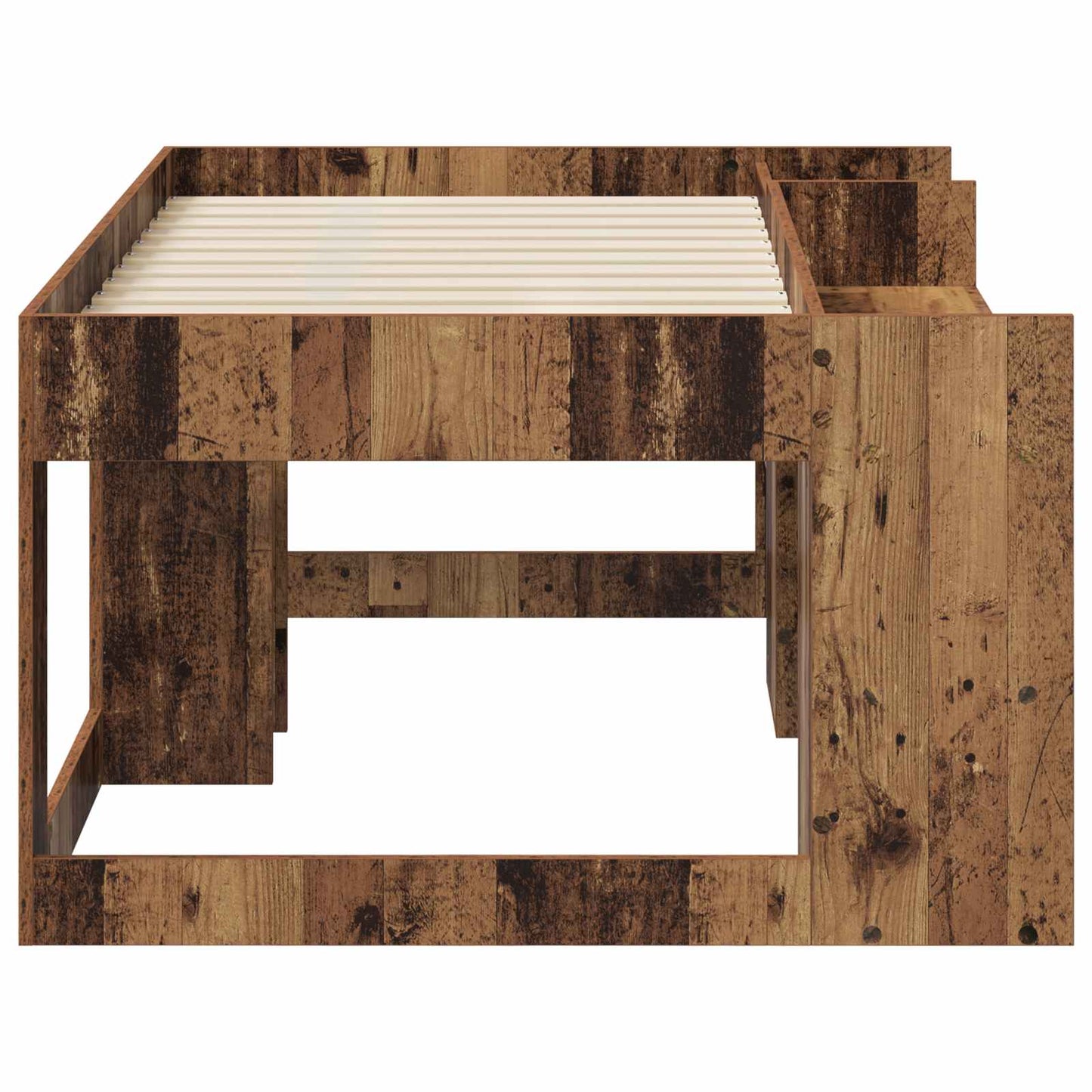 Kids'Bed Frame with Storage Old Wood 80 x 160 cm