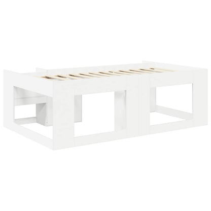 Kids'Bed Frame with Storage White 90 x 190 cm Engineered Wood