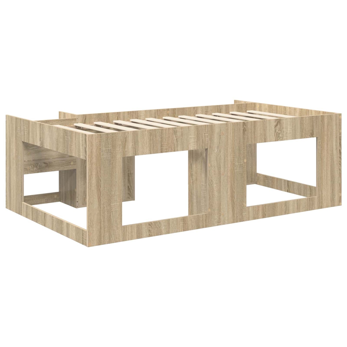 Kids'Bed Frame with Storage Sonoma Oak 90 x 190 cm