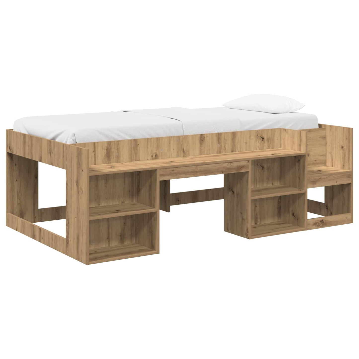 Kids'Bed Frame with Storage Artisan Oak 90 x 190 cm