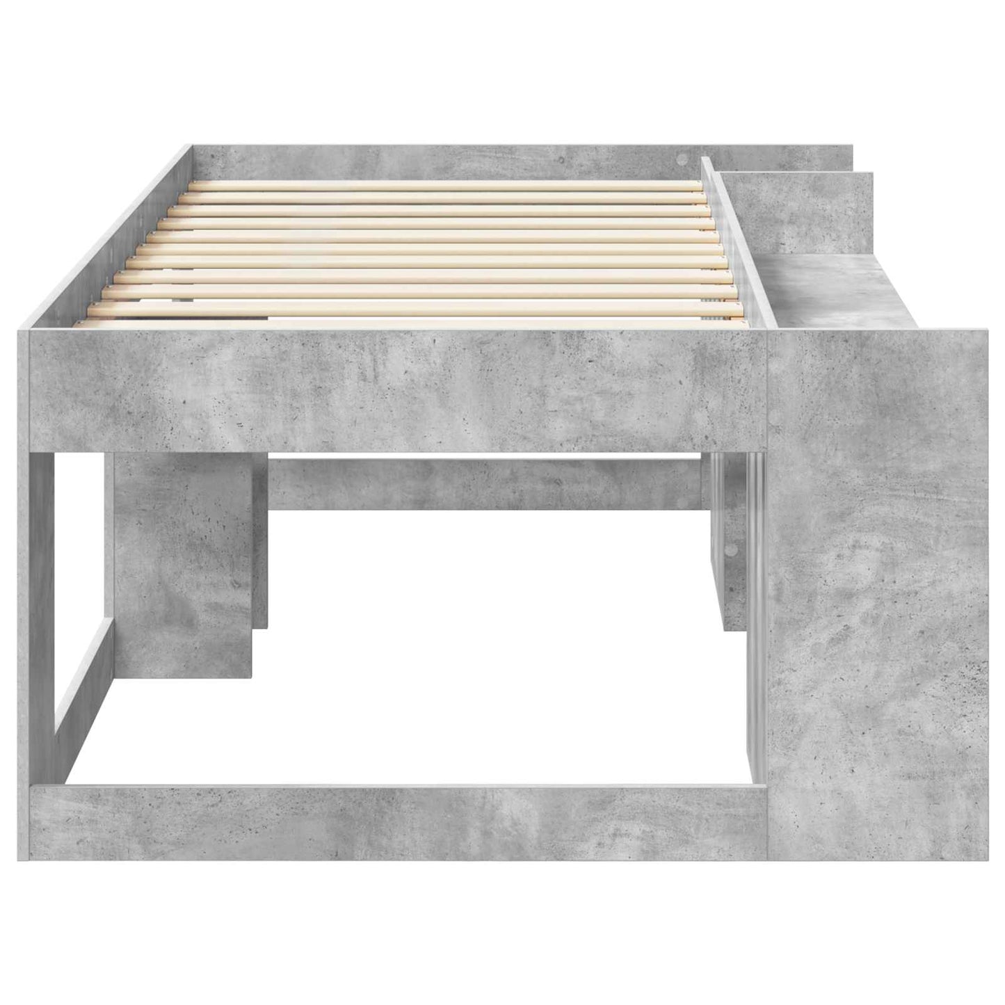 Kids'Bed Frame with Storage Concrete Grey 75 x 190 cm