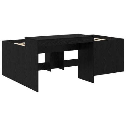 Kids'High Bed Frame with Desk Black 80 x 200 cm