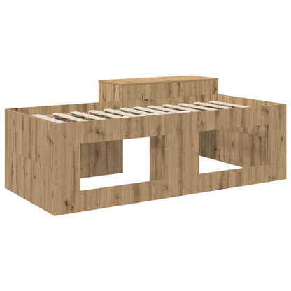 Kids'High Bed Frame with Desk Artisan Oak 98.5 x 200 cm