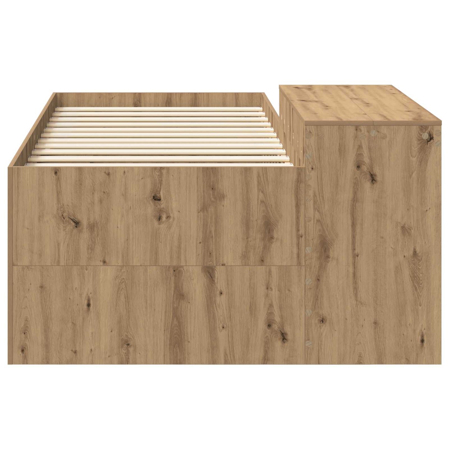 Kids'High Bed Frame with Desk Artisan Oak 98.5 x 200 cm
