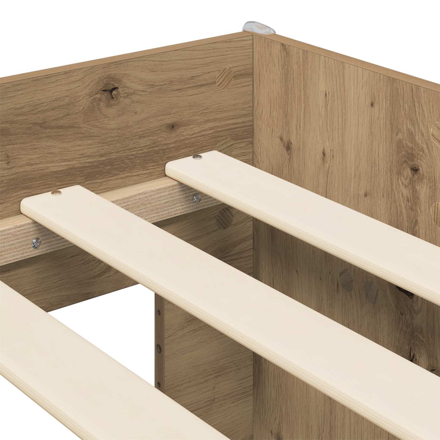 Kids'High Bed Frame with Desk Artisan Oak 75 x 190 cm