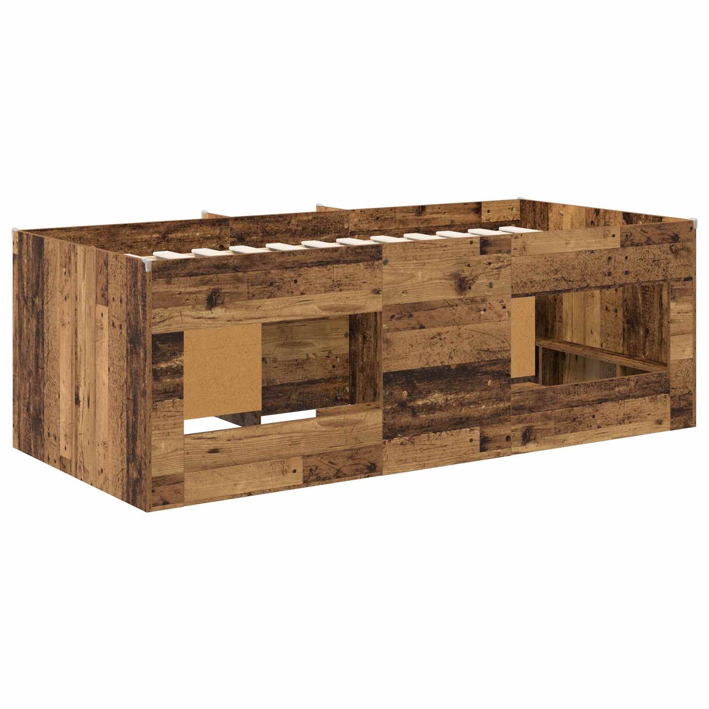 Loft Bed Frame with Cabinet 3 pcs Old Wood Engineered Wood