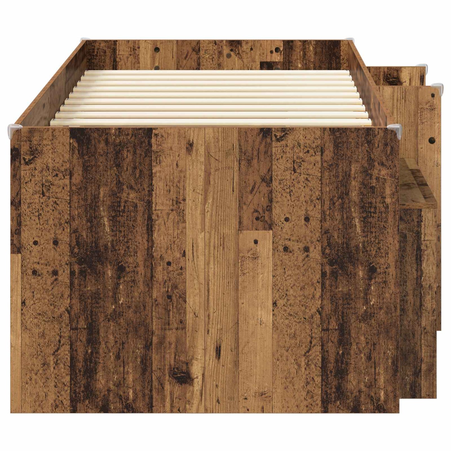 Loft Bed Frame with Cabinet 3 pcs Old Wood Engineered Wood