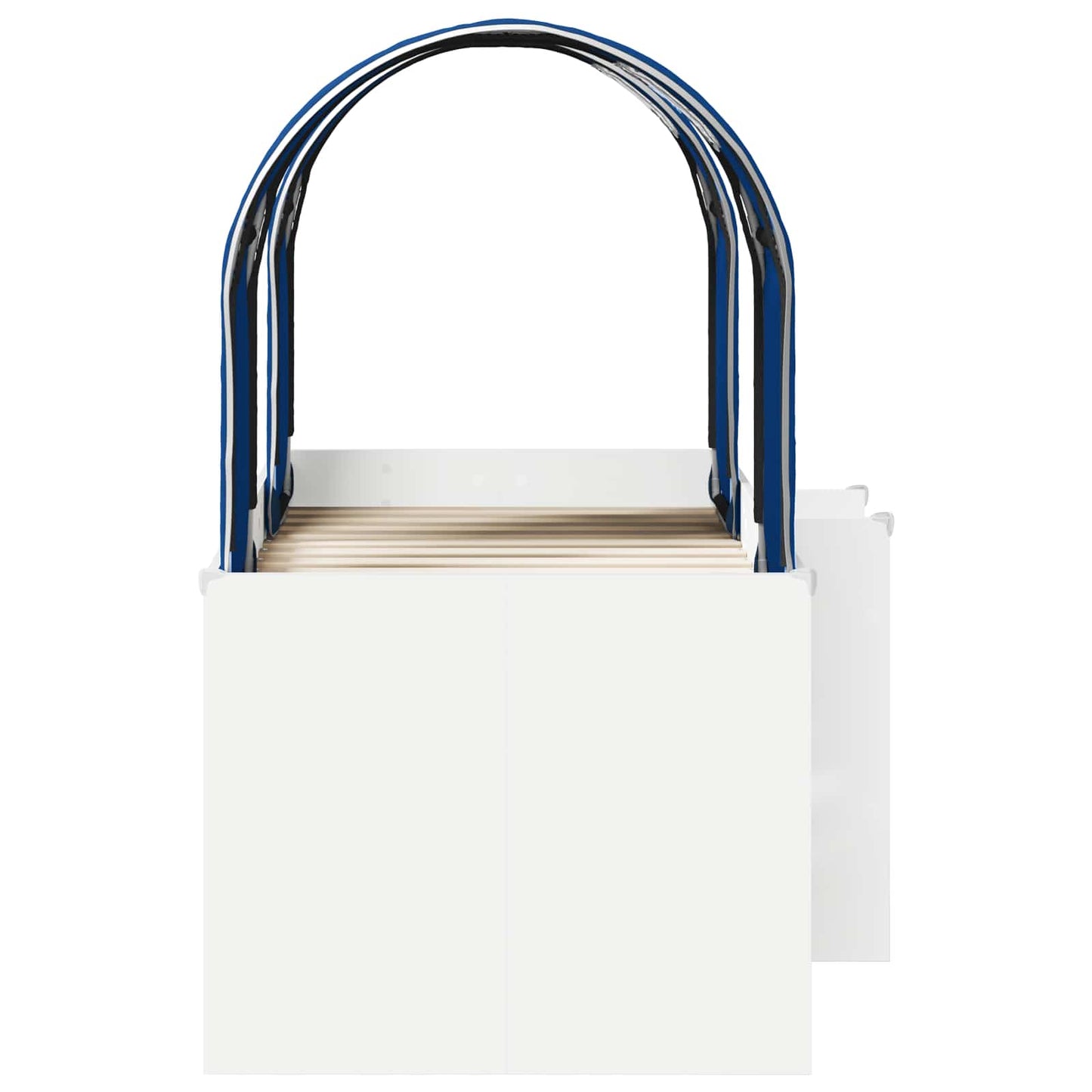 Bed with Tunnel 4 pcs White and Blue Engineered Wood