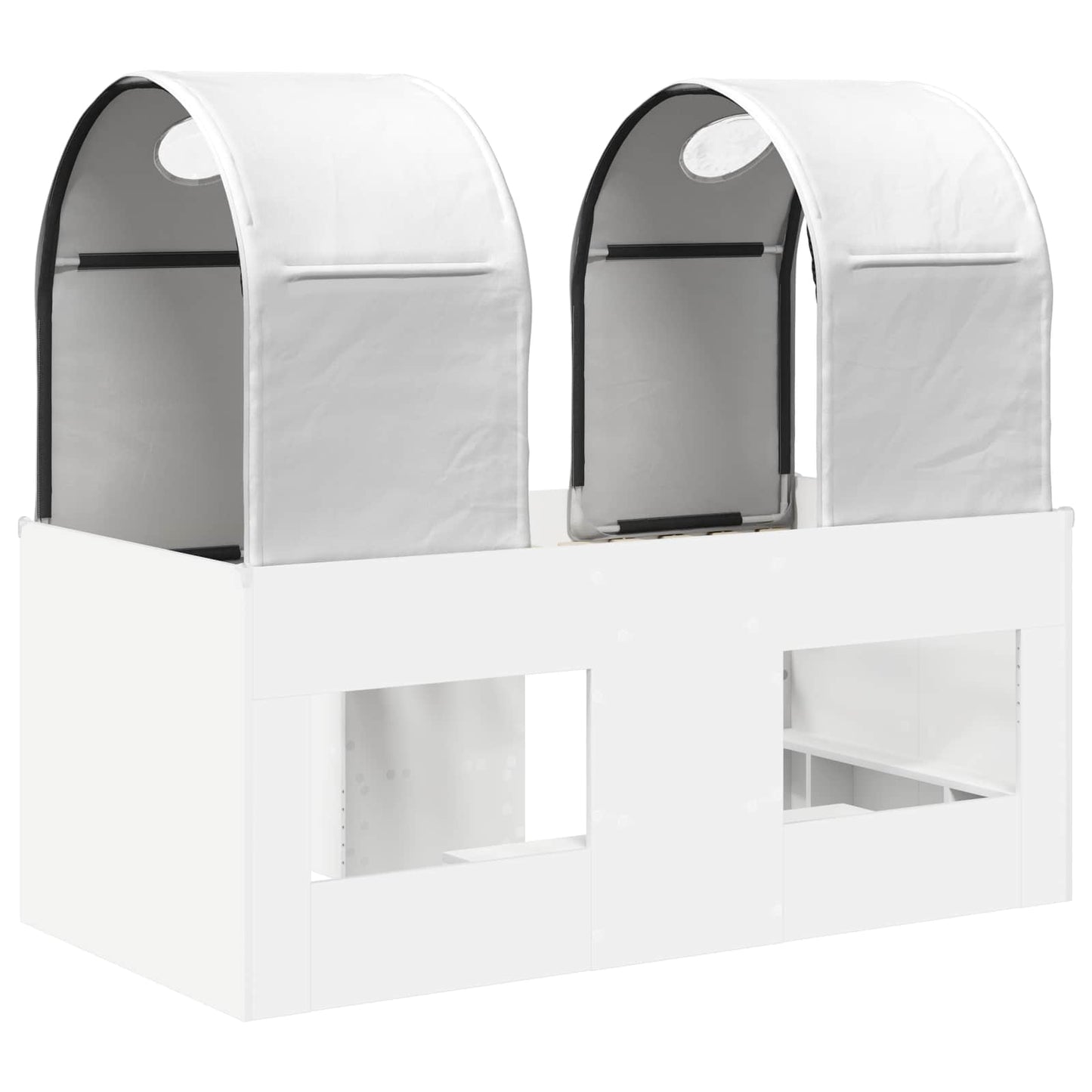 Bed with Tunnel 4 pcs White Engineered Wood