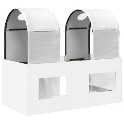 Bed with Tunnel 4 pcs White Engineered Wood