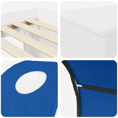 Bed with Tunnel 4 pcs Artisian Oak and Blue Engineered Wood