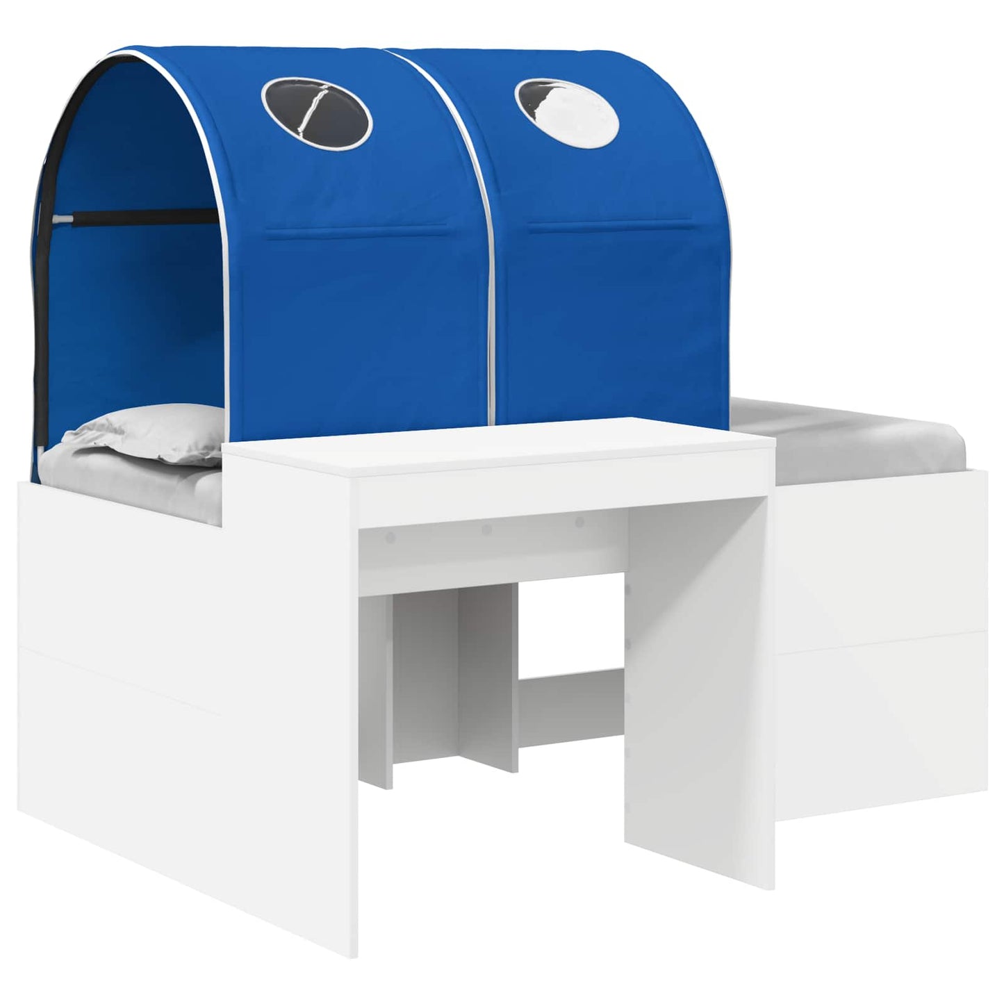 Bed with Tunnel 4 pcs Artisian Oak and Blue Engineered Wood