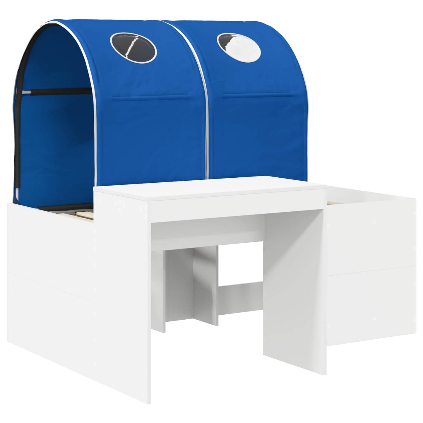 Bed with Tunnel 4 pcs Artisian Oak and Blue Engineered Wood