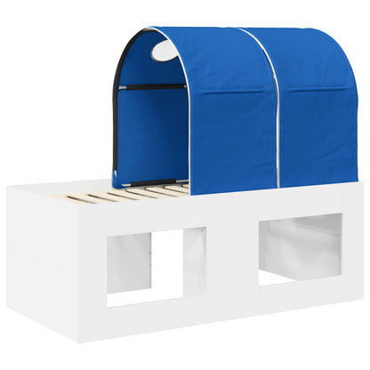 Bed with Tunnel 4 pcs Artisian Oak and Blue Engineered Wood