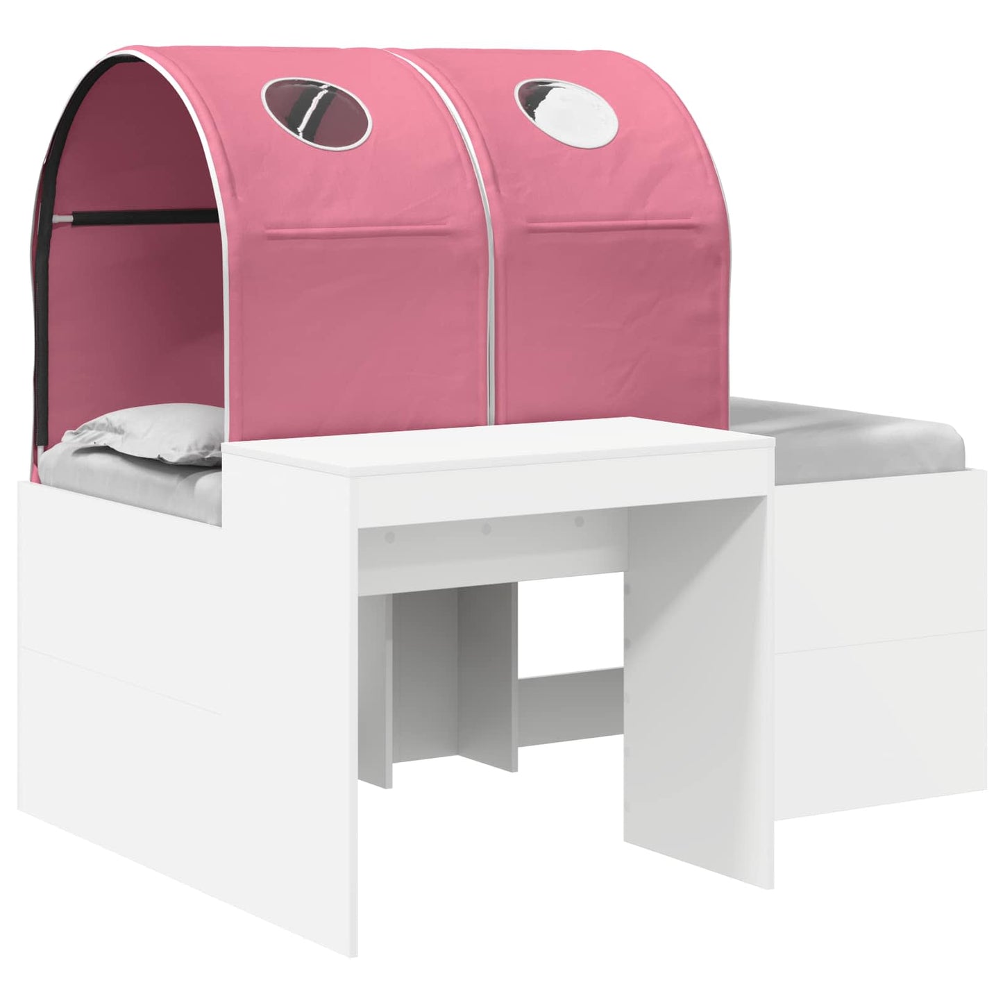 Bed with Tunnel 4 pcs Artisian Oak and Pink Engineered Wood