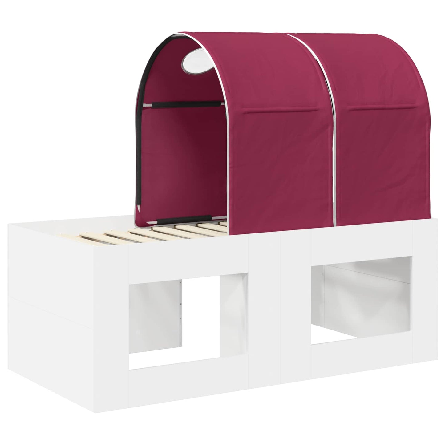 Bed with Tunnel 4 pcs Artisian Oak and Red Engineered Wood