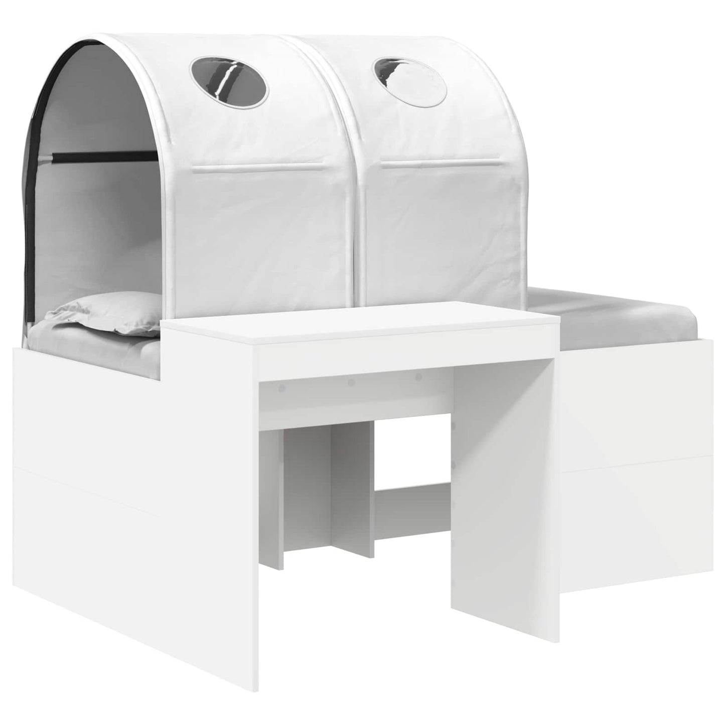 Bed with Tunnel 4 pcs Artisian Oak and White Engineered Wood