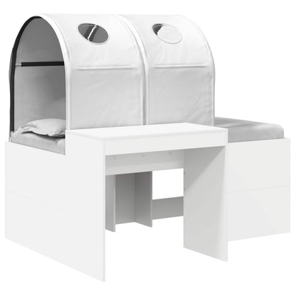 Bed with Tunnel 4 pcs Artisian Oak and White Engineered Wood