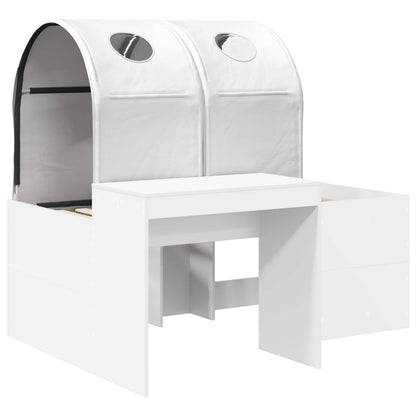 Bed with Tunnel 4 pcs Artisian Oak and White Engineered Wood