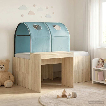 Bed with Tunnel 3 pcs Artisian Oak and Light Blue