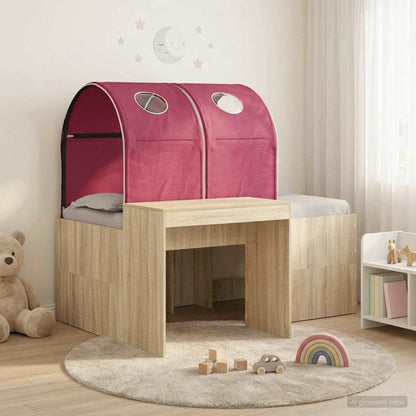 Bed with Tunnel 3 pcs Artisian Oak and Red Engineered Wood