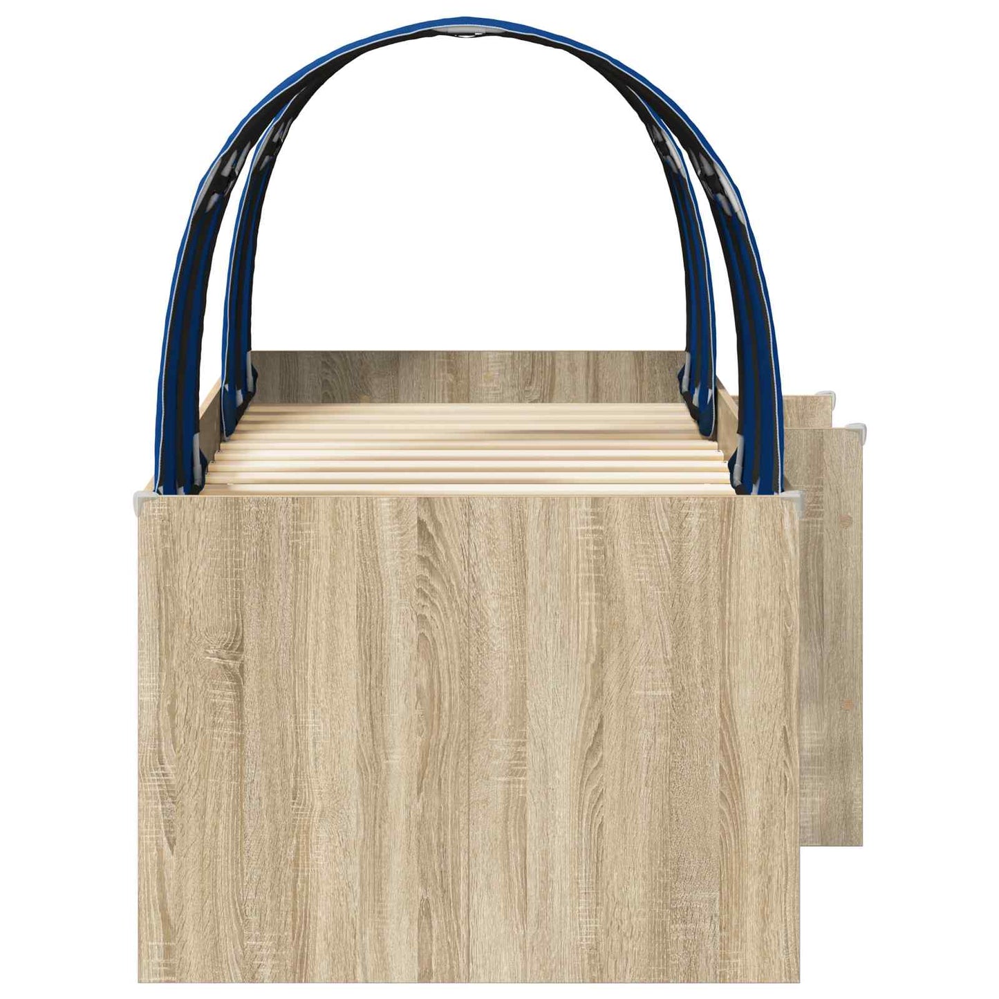 Bed with Tunnel 3 pcs Sonoma Oak and Blue Engineered Wood
