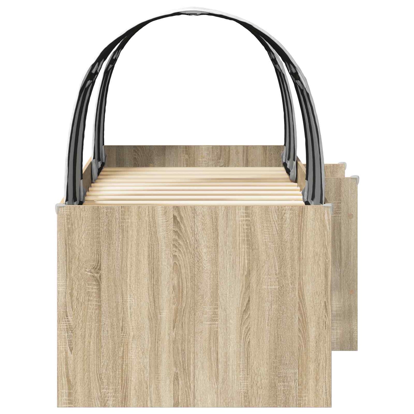 Bed with Tunnel 3 pcs Sonoma Oak and White Engineered Wood