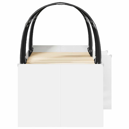 Bed with Tunnel 4 pcs White and Black Engineered Wood