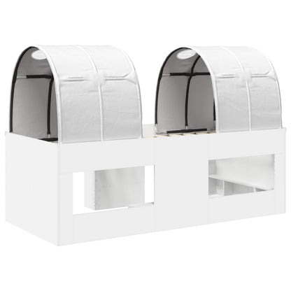 Bed with Tunnel 4 pcs White Engineered Wood