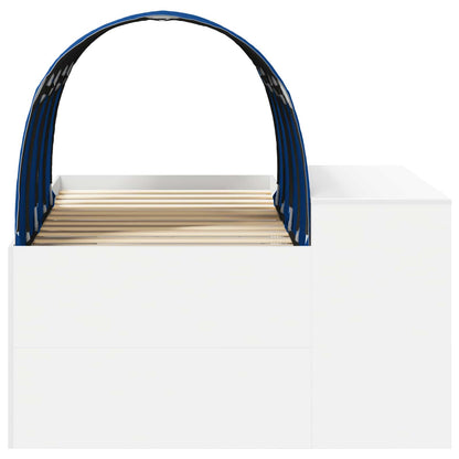 Bed Frame with Accessory Artisan Oak and Blue Engineered wood