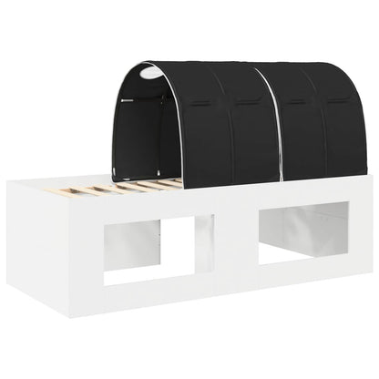 Bed with Tunnel 4 pcs Artisian Oak and Black Engineered Wood