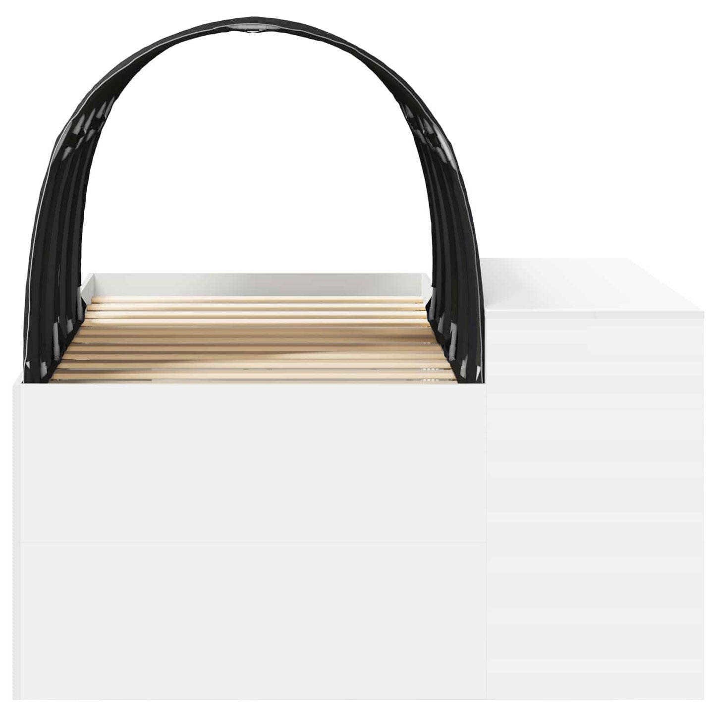 Bed with Tunnel 4 pcs Artisian Oak and Black Engineered Wood