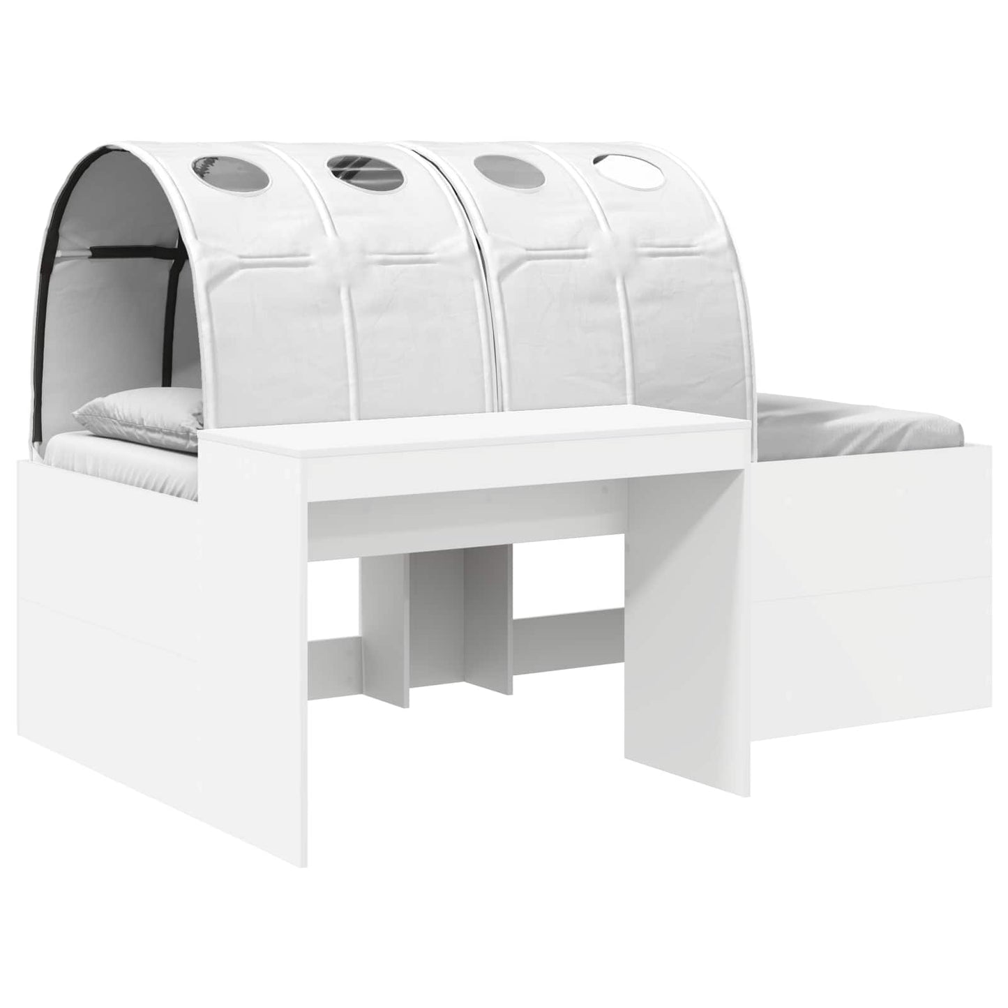 Bed with Tunnel 4 pcs Artisian Oak and White Engineered Wood
